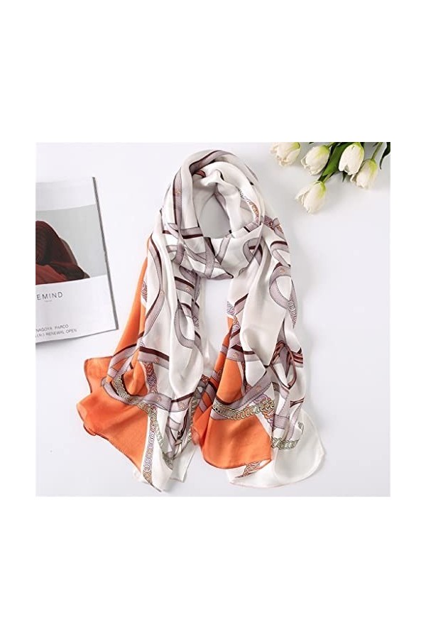 écharpe pour Femmes écharpe en Soie écharpe en Soie écharpe pour Femmes écharpe en Tulle en Soie de Printemps et dautomne éc