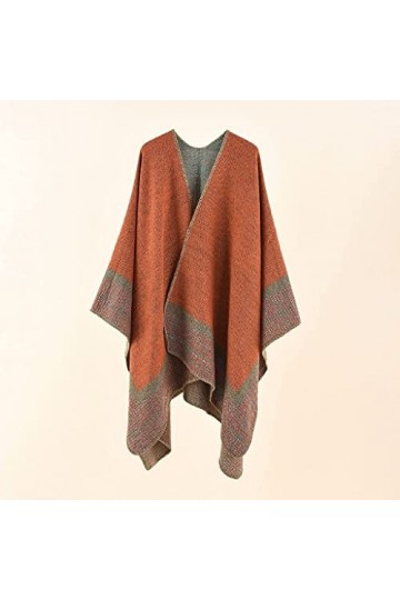 Châle Écharpe Femmes Wrap Tricot Châle Écharpe Hiver All-Match Warm Écharpe All-Match Warm Couleur : Vert， Taille : 78135CM 