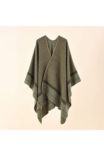 Châle Écharpe Femmes Wrap Tricot Châle Écharpe Hiver All-Match Warm Écharpe All-Match Warm Couleur : Vert， Taille : 78135CM 