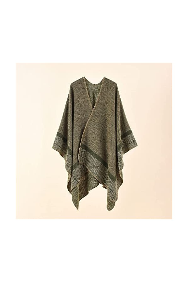 Châle Écharpe Femmes Wrap Tricot Châle Écharpe Hiver All-Match Warm Écharpe All-Match Warm Couleur : Vert， Taille : 78135CM 