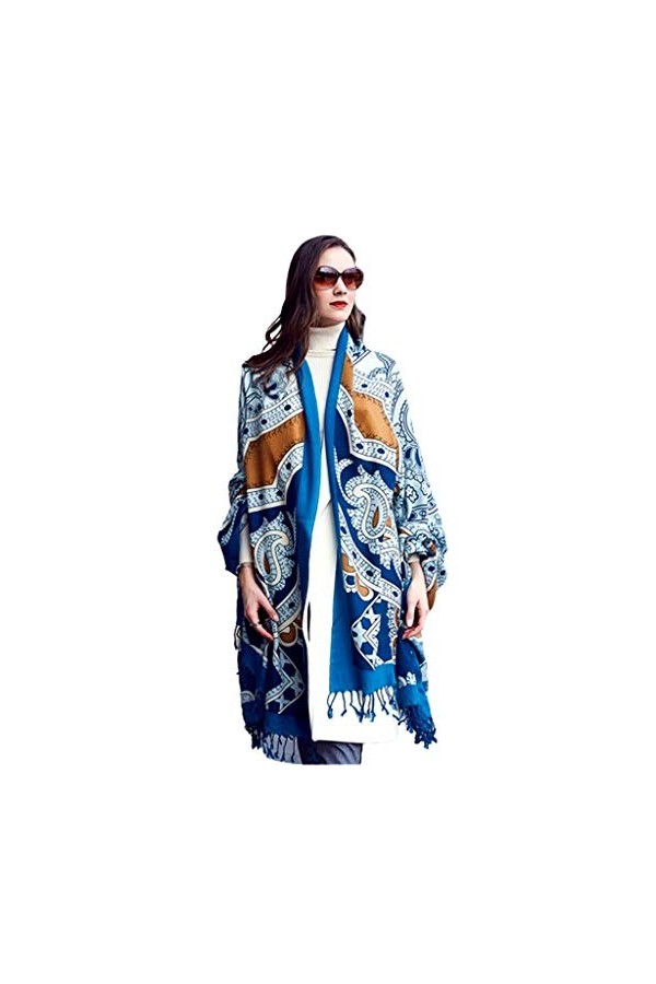 Echarpes Foulards pour Femme Chaude 100% Cachemire dimpression De Mode Châle Surdimensionné Enveloppé Multifonctionnelle, Ca