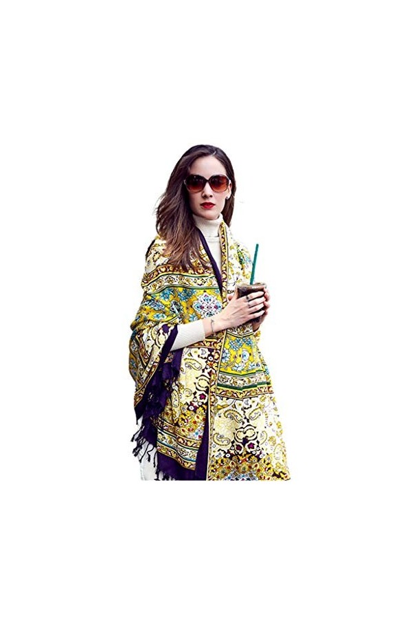 Echarpes Foulards pour Femme dimpression De Mode Chaude 100% Cachemire Multifonctionnelle Châle Surdimensionné Enveloppé, Ca