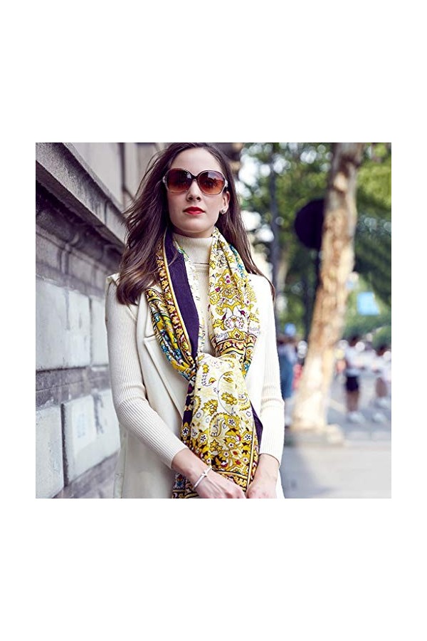 Echarpes Foulards pour Femme dimpression De Mode Chaude 100% Cachemire Multifonctionnelle Châle Surdimensionné Enveloppé, Ca