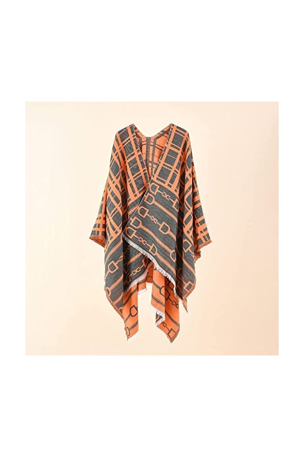 Châle All-Match Automne et Hiver Femmes Écharpes Écharpe Chaude Écharpe Imitation Cachemire Châle Couleur : Gris， Taille : 7