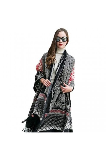 Echarpes Foulards pour Femme Châle Surdimensionné Enveloppé À La Mode Chaude 100% Cachemire Manteau Sauvage dhiver, Cadeau d