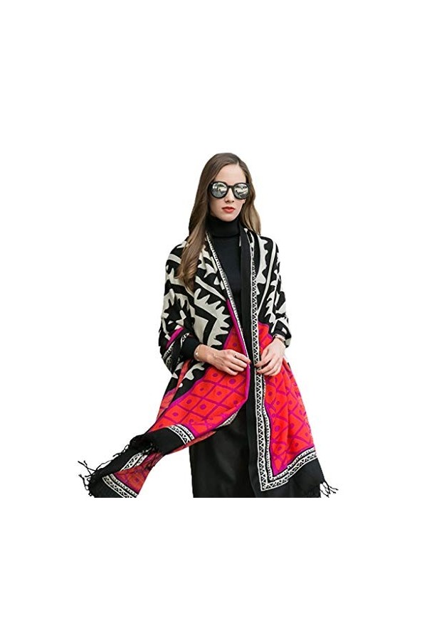 Echarpes Foulards pour Femme dimpression De Mode Châle Surdimensionné Enveloppé Chaude 100% Cachemire, Cadeau danniversaire