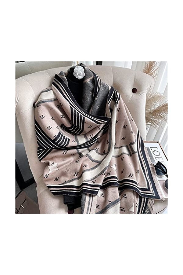 Samnuerly Écharpe dhiver pour Femme, châle, écharpe épaisse, Couverture dimpression Chaude, écharpe carrée, écharpe féminin