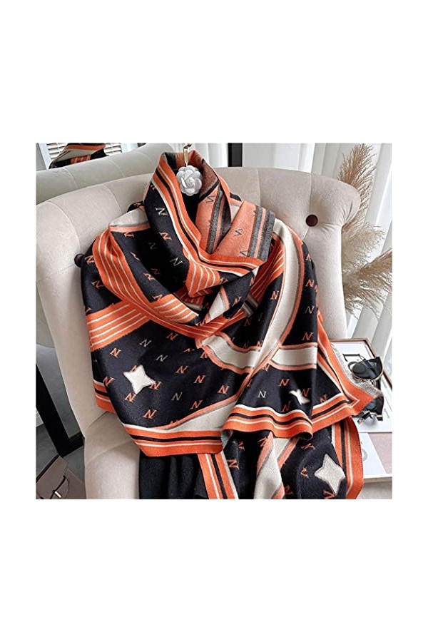 Samnuerly Écharpe dhiver pour Femme, châle, écharpe épaisse, Couverture dimpression Chaude, écharpe carrée, écharpe féminin