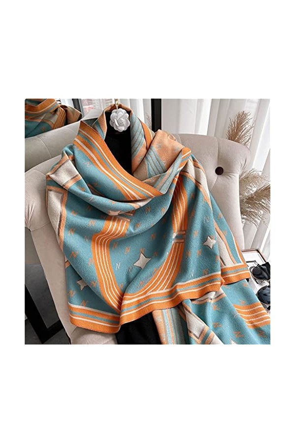 Samnuerly Écharpe dhiver pour Femme, châle, écharpe épaisse, Couverture dimpression Chaude, écharpe carrée, écharpe féminin