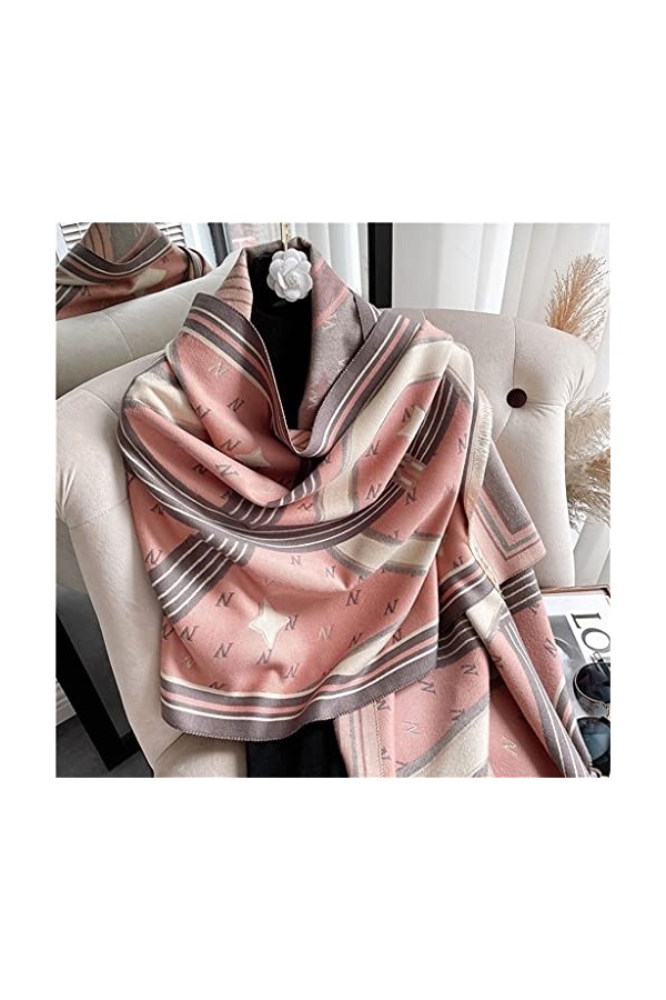 Samnuerly Écharpe dhiver pour Femme, châle, écharpe épaisse, Couverture dimpression Chaude, écharpe carrée, écharpe féminin