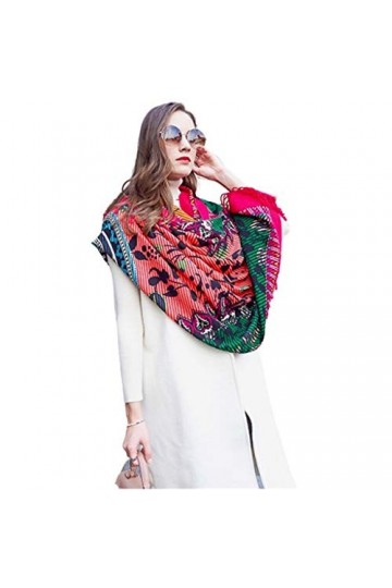 Echarpes Foulards Longue pour Femmes 100% Cachemire Châle À Pompon Enveloppé De Mode Convient pour Les Cadeaux De Noël Ou du 