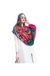 Echarpes Foulards Longue pour Femmes 100% Cachemire Châle À Pompon Enveloppé De Mode Convient pour Les Cadeaux De Noël Ou du 
