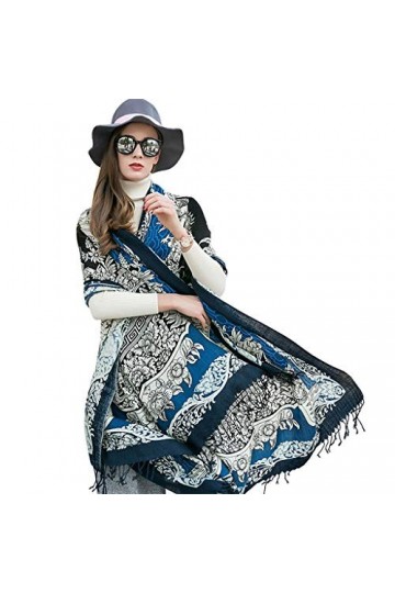 Echarpes Foulards Chaude pour Femmes 100% Cachemire Longue Douce dhiver Châle Pompon Enveloppé Cape Photo De Voyage Printemp