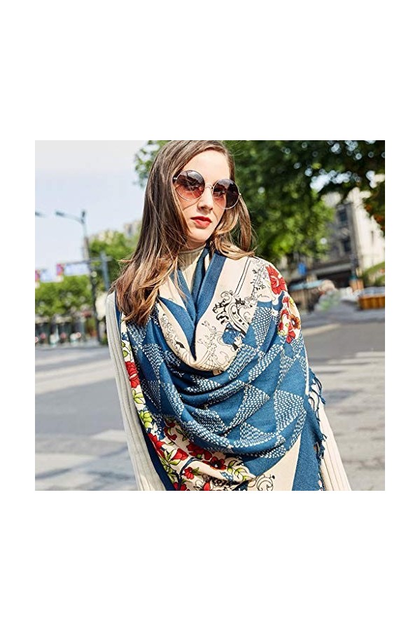 Echarpes Foulards Longue Chaude dhiver pour Femme 100% Cachemire Convient pour Les Cadeaux De Noël Ou du Nouvel an pour Les 