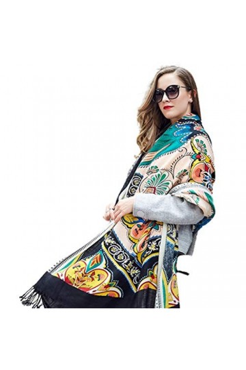 Echarpes Foulards Longue 100% en Cachemire Manteau De Voyage pour Femmes Châle Enveloppé De Gland De Mode Convient Aux Cadeau