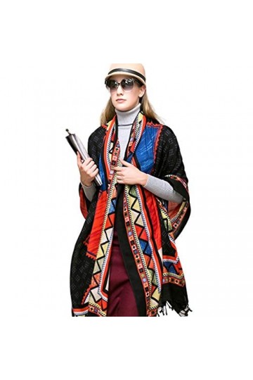 Echarpes Foulards Châle Enveloppé Longue À Franges Chaude Automne Et Hiver pour Femme Châle 100% Cachemire Manteau Épaissi Ca