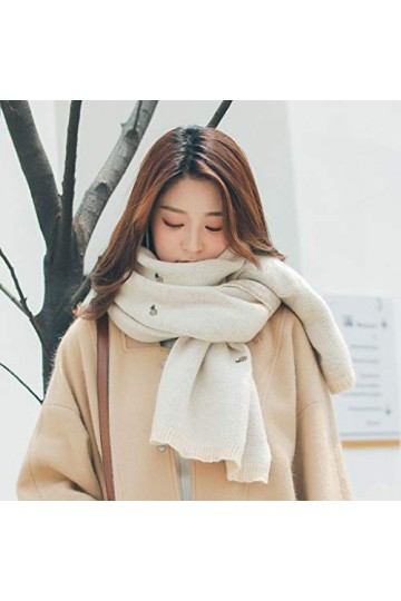 Nouvelle écharpe en Cachemire Femme Hiver Fille Mignonne Version coréenne de lécharpe châle à Double Usage épaisse et Chaude