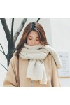 Nouvelle écharpe en Cachemire Femme Hiver Fille Mignonne Version coréenne de lécharpe châle à Double Usage épaisse et Chaude