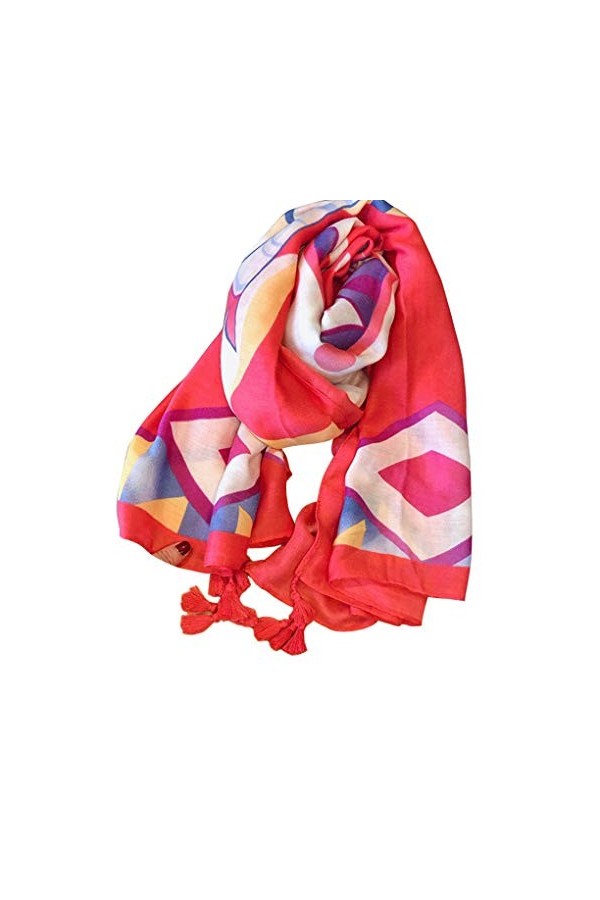 Écharpe en Soie Fine Femme Automne Sauvage Écharpe Voyage Crème Solaire Châle Écharpe Longue à Double Usage Rose 180 * 90cm 