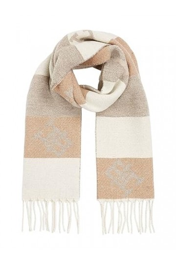 Tommy Hilfiger Écharpe en laine pour femme Beige Crème, beige, taille unique