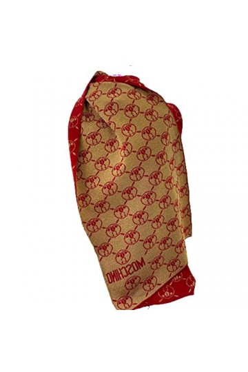 Moschino Écharpe rouge 7or logo milan, rouge, 30x180cm