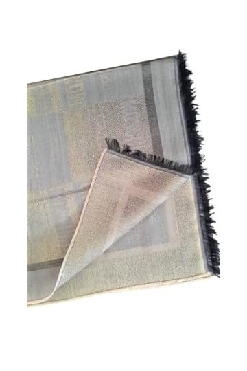 MOSCHINO Foulard Femme Fantaisie patch work Beige/Or, beige, Taille unique