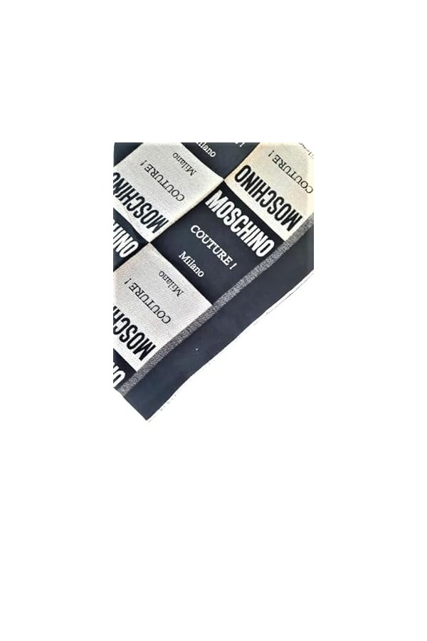 MOSCHINO Foulard Double question mark donna black - gold, Noir , Taille unique