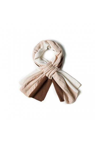 Écharpe en Cachemire pour Femme Automne et Hiver Court Col en Laine Sauvage Protecteur de Cou Croisé Couleur Assortie Tricot 