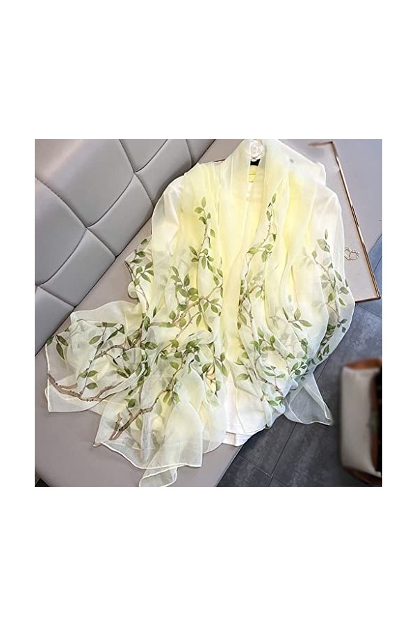 Écharpe pour Femme, écharpe pour Femme écharpe en Soie imprimée châle Turban pour Femme carré A, Taille Unique 