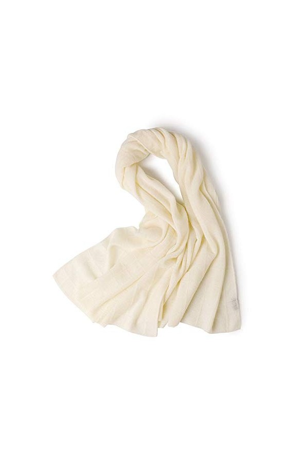 ChengBeautiful Echarpe Femme Automne Tricot Creux Et Hiver Chaud Écharpes Écharpe Collier De Couleur Unie Sauvage Taille 70 *