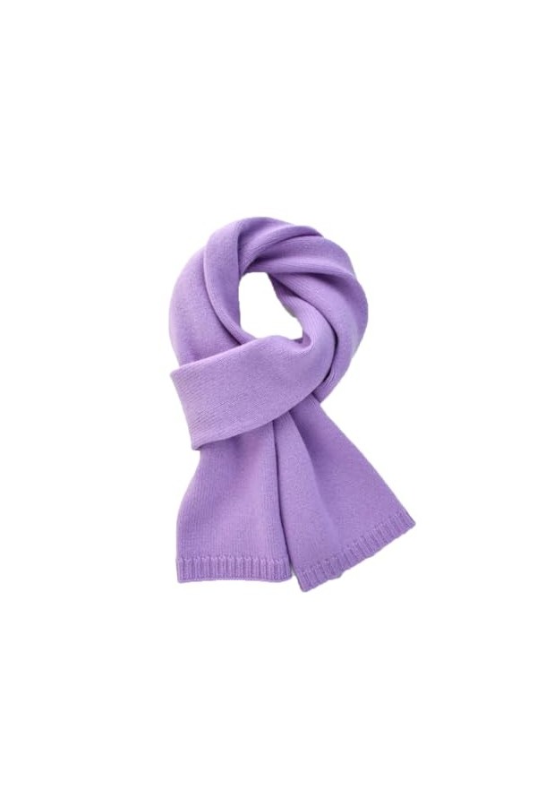 Écharpe en cachemire pour femme - Automne et hiver - Chaud - Cadeau pour adultes et enfants, violet clair, Adults 152CM