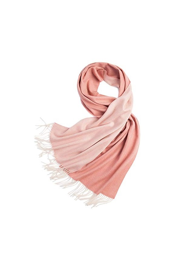 JTRHD Châle Écharpe Couverture Chaude Eau Ripple Solide Couleur Double Face Écharpe dhiver Mesdames Froid épreuve Mode Bib C