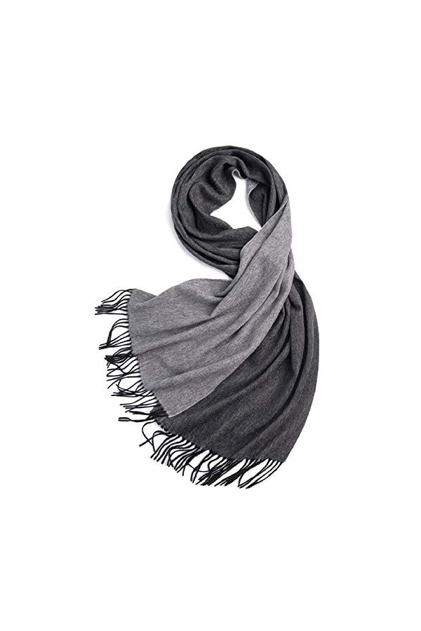 JTRHD Châle Écharpe Couverture Chaude Eau Ripple Solide Couleur Double Face Écharpe dhiver Mesdames Froid épreuve Mode Bib C