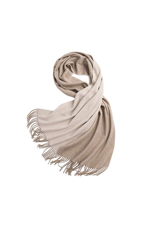 JTRHD Châle Écharpe Couverture Chaude Eau Ripple Solide Couleur Double Face Écharpe dhiver Mesdames Froid épreuve Mode Bib C