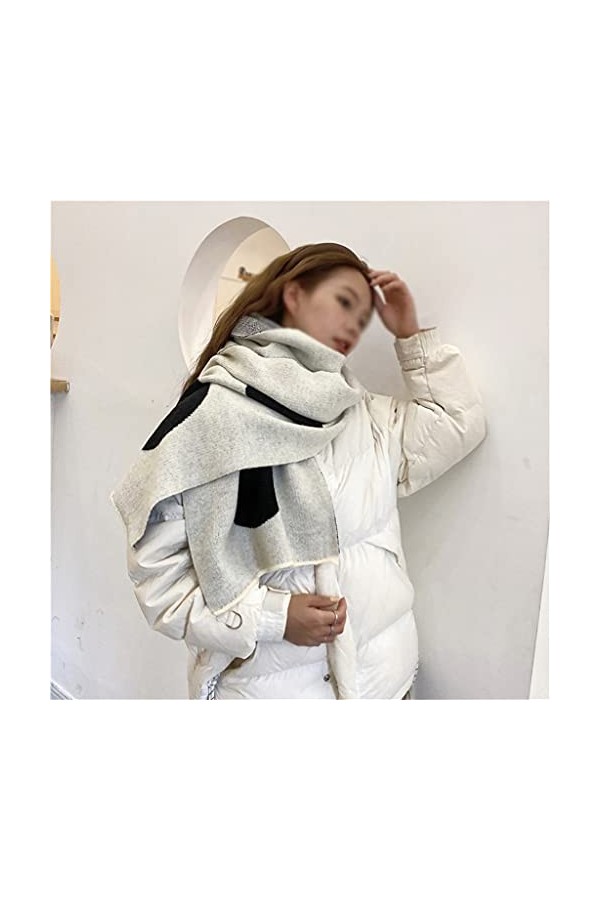 DYXYH Écharpe Polka Dot Femmes Automne et Hiver Tricottes Coréen Épave Écharpe Echarpe Longue Écharpe Douce Color : E, Size 