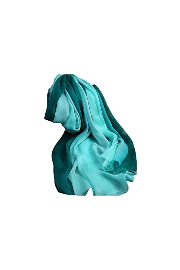 YIOLEAMP Foulards en soie véritable pour femmes, longue écharpe carrée 100% soie, grandes enveloppes pour foulard imprimé mam