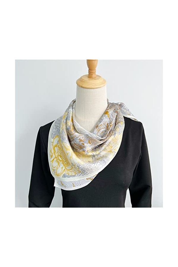 NXYJD Écharpe en Soie de mûrier Femmes Squicpe de Soie de Printemps et dautomne Écharpe décorative Color : A, Size : One Si