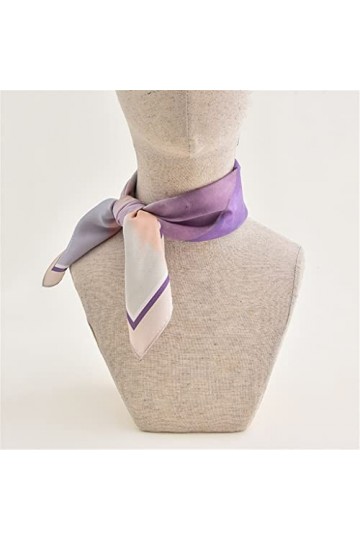 XYZMDJ Petite écharpe carrée Foulard de soie Femme All-match Printemps et automne petite écharpe Sac à cheveux Sac à cheveux 