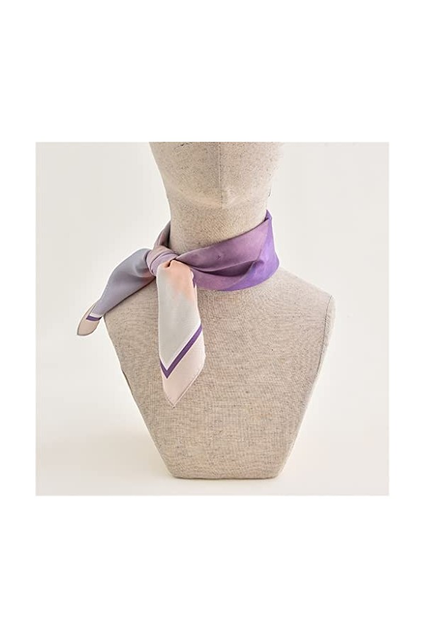 XYZMDJ Petite écharpe carrée Foulard de soie Femme All-match Printemps et automne petite écharpe Sac à cheveux Sac à cheveux 