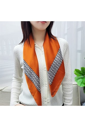 WYBFZTT-188 Porter un costume écharpe en soie écharpe carrée féminine dété écharpe carrée Color : B, Size : One size 