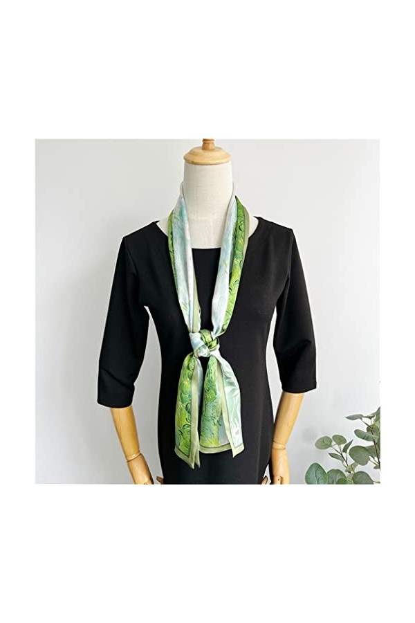 YWSZJ Écharpe en Soie de mûrier au Travail Color : A, Size : One Size 