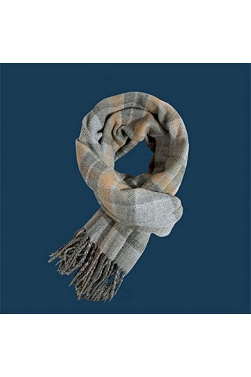 GRETD Version coréenne dautomne et dhiver écharpe à carreaux double face folle chaude foulard longue écharpe longue Color 