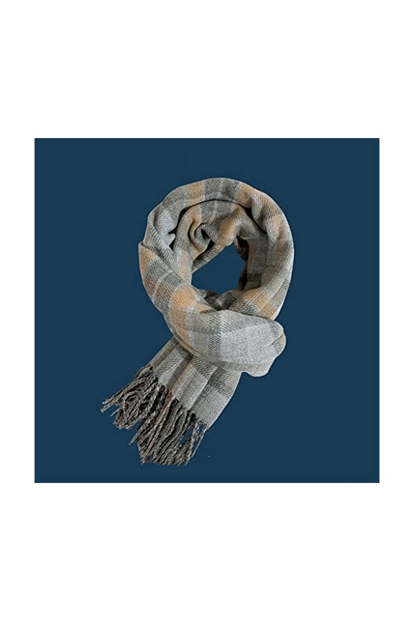 GRETD Version coréenne dautomne et dhiver écharpe à carreaux double face folle chaude foulard longue écharpe longue Color 