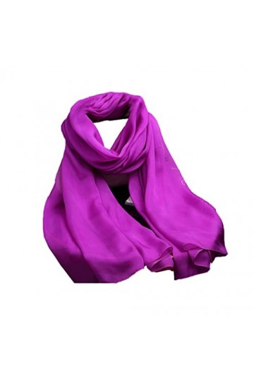 YIOLEAMP Écharpe 100% pure soie pour femmes, foulards en soie naturelle violette, longs enveloppements en soie véritable, châ