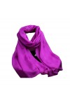 YIOLEAMP Écharpe 100% pure soie pour femmes, foulards en soie naturelle violette, longs enveloppements en soie véritable, châ