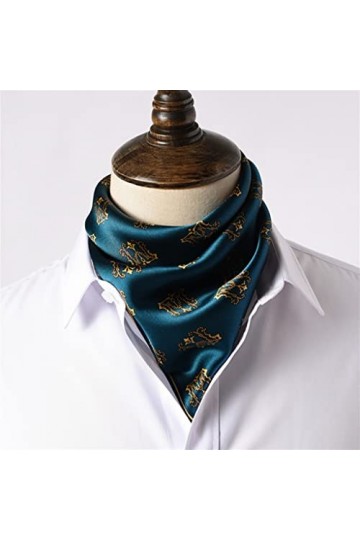 Foulard en Soie pour Hommes Petit Foulard Carré Costume dhiver Col de Chemise Foulard Affaires Rétro Section Mince Foulard 