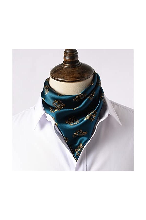 Foulard en Soie pour Hommes Petit Foulard Carré Costume dhiver Col de Chemise Foulard Affaires Rétro Section Mince Foulard 