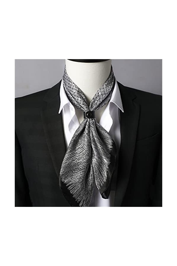 Foulard en Soie pour Hommes Petit Foulard Carré avec Costume Col de Chemise Foulard Automne et Hiver Foulard Couleur : D, Ta