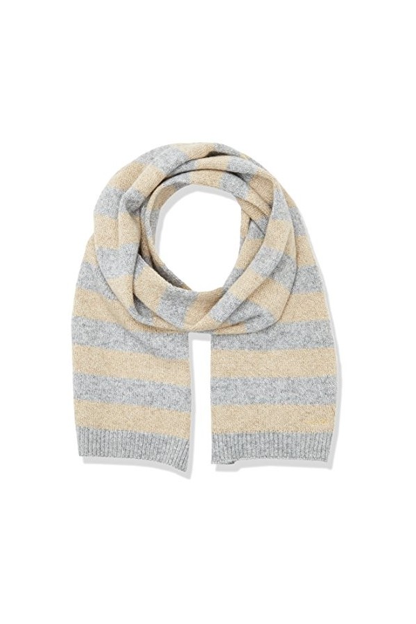 GANT O. Shimmer Striped Scarf Echarpe, Argent Silver 101 , Taille Unique Femme