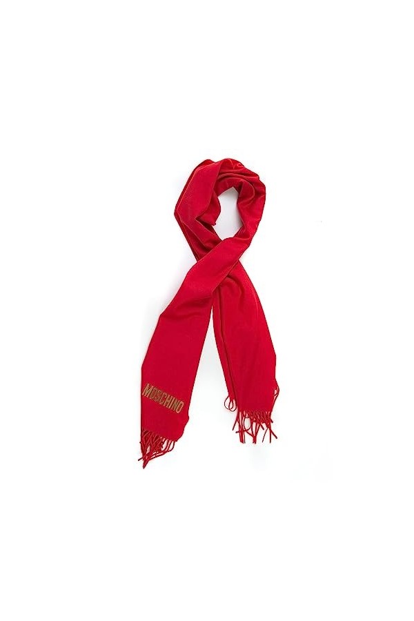 MOSCHINO Foulards pour femme Rouge, Rouge, taille unique